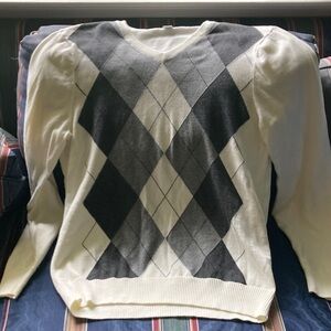 Old Navy Argyle Sweater V-Neck Men's-mefium